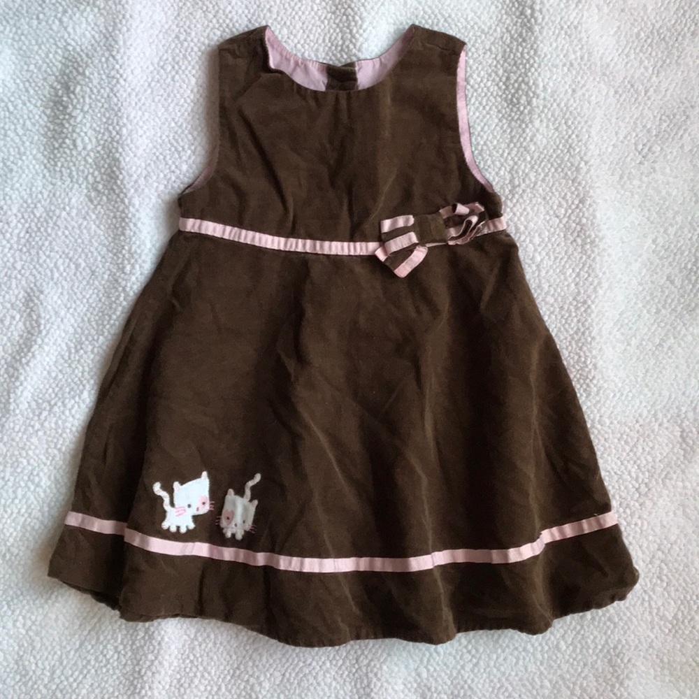 Gymboree Brown And Pink Corduroy Dress